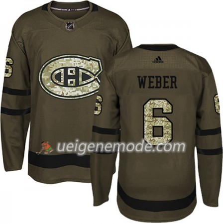 Herren Eishockey Montreal Canadiens Trikot Shea Weber 6 Adidas 2017-2018 Camo Grün Authentic